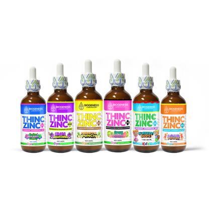 ThincZinc+ ULTRA | 7 - in - 1 Organic Chelated Zinc, Magnesium, Camu Vitamin - C, and Vitamin - E in MCT & Black Currant Berry Oil | 4oz, 120mL - BioGenesis Laboratory